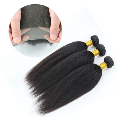 Long Kinky Straight Peruvian Wavy Curly Virgin Hair 3 Bundles With Closure supplier