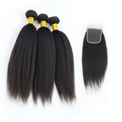 Long Kinky Straight Peruvian Wavy Curly Virgin Hair 3 Bundles With Closure supplier