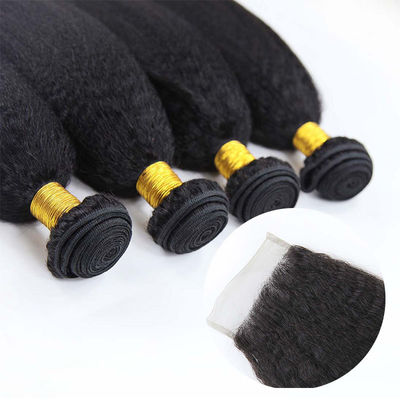 Authentic 8A 22 Inch Peruvian Straight Hair With Closure No Synthetic Hair supplier