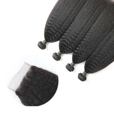 24 Inch 100 Peruvian Virgin Remy Hair Kinky Straight No Chemical Process supplier