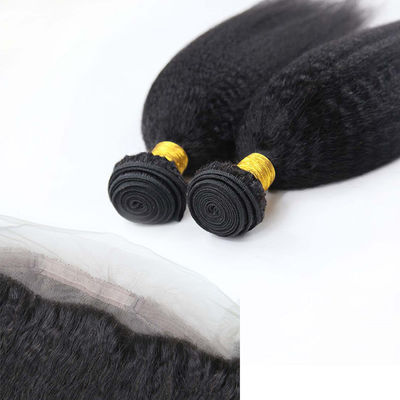 Authentic 360 Lace Frontal Band With Bundles Kinky Straight No Shedding supplier