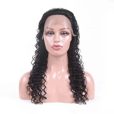 Clean Weft Virgin Hair Lace Wigs / Short Full Lace Wigs Human Hair Deep Curly supplier