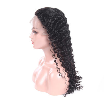 Clean Weft Virgin Hair Lace Wigs / Short Full Lace Wigs Human Hair Deep Curly supplier