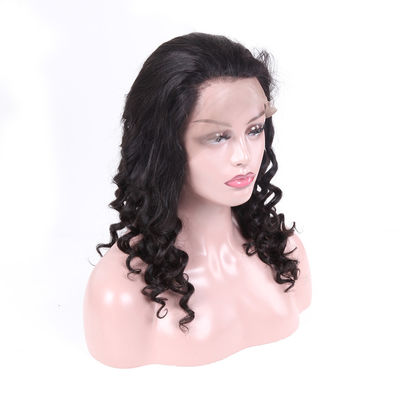 Long Genuine Virgin Hair Lace Wigs , Loose Wave Lace Wigs For Black Women supplier