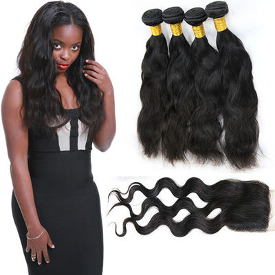 4 Bundles Of Malaysian Virgin Hair Extensions Clean Weft Natural Appearance supplier