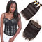 8A Real Indian Human Hair Extensions 3 Piece Lace Frontal Full Cuticle Aligned supplier