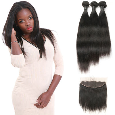 Raw Curly Indian Natural Human Hair Extensions 3 Bundles With Frontal Closure supplier