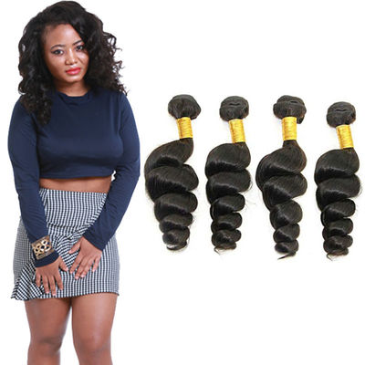 Natural Brown Loose Curly Brazilian Remy Virgin Hair No Synthetic Hair supplier