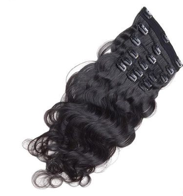 Authentic Russian Virgin Clip In Hair Extensions , Clip In Human Hair Closure supplier