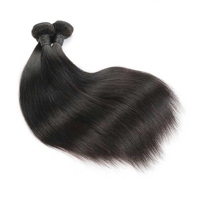 Real 3 Bundles Of Straight Virgin Hair Weave / Straight Human Hair Extensions supplier