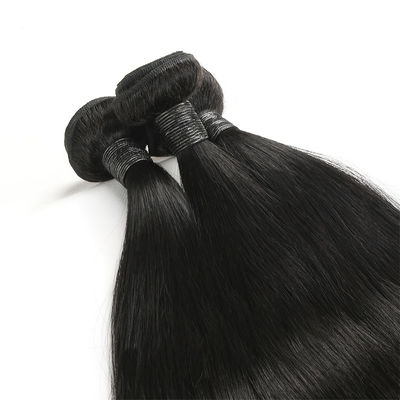 Real 3 Bundles Of Straight Virgin Hair Weave / Straight Human Hair Extensions supplier