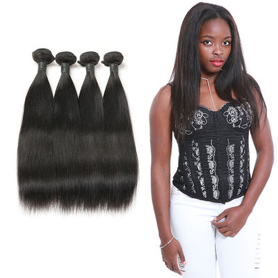 9A Straight Virgin Hair Weave , Natural Straight Hair Extensions Full Cuticle supplier