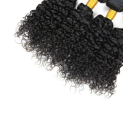 8A Natural Black Water Wave Human Hair Weave 4 Bundles Customized Length supplier