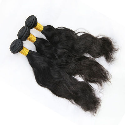 Clean Weft Natural Wave Virgin Hair , Virgin Peruvian Remy Natural Wave Hair supplier