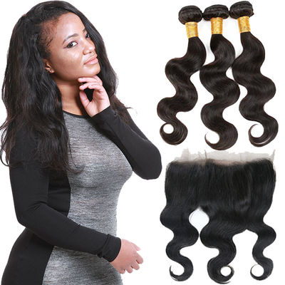 Thick 360 Lace Frontal Closure , Lace Front Closure Human Hair Non - Remy Hair supplier