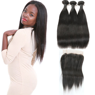 Tight Weft 360 Degree Frontal Closure 3 Bundles Natural Looking No Tangling supplier